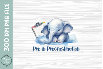 Pro in procrastination Lazy Elephant
