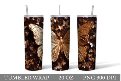 Butterflies Glitter Tumbler Sublimation. Butterfly Tumbler