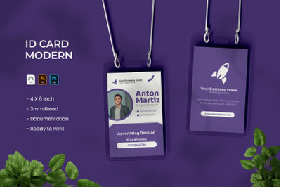 Modern Purple - ID Card
