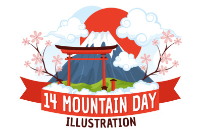 14 Mountain Day in Japan Illustration