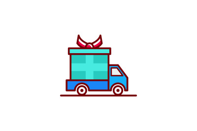 car delivery service vector design template