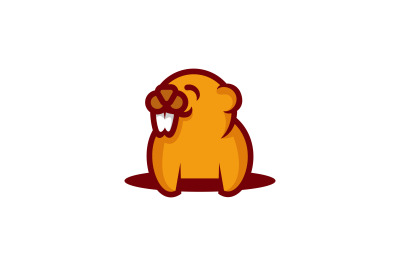 cute beaver logo vector design template