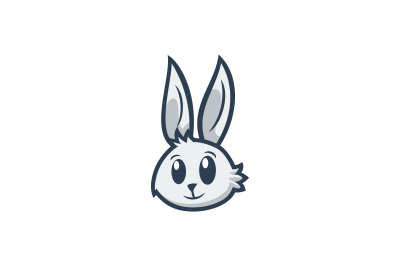 CUTE RABBIT FACE LOGO vector design template