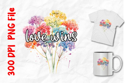 Love Wins Retro Flowers