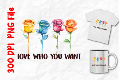 Love Who You Want Retro Roses