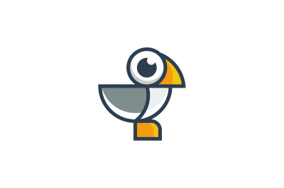 PUFFIN LOGO vector design template