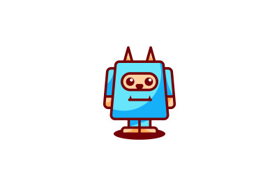 robot yeti logo vector design template