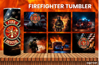 Firefighter Tumbler Wrap | 20 oz | Sublimation