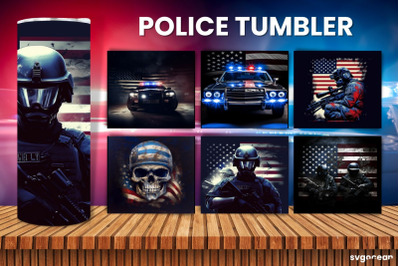 Police Tumbler Wrap | 20 oz | Sublimation