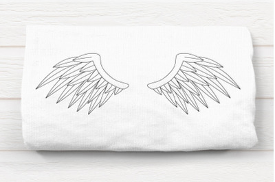 Linework Angel or Demon Wings | Embroidery