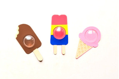 Ice Cream Treats Candy Dome Holder Trio | SVG | PNG | DXF | EPS