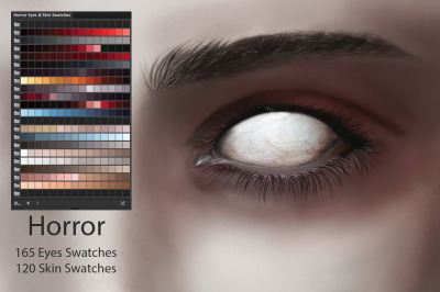 Horror Eyes &amp; Skin Illustrator Swatches