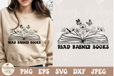 Read Banned Books SVG PNG, Banned Books Svg, Book Lover Svg