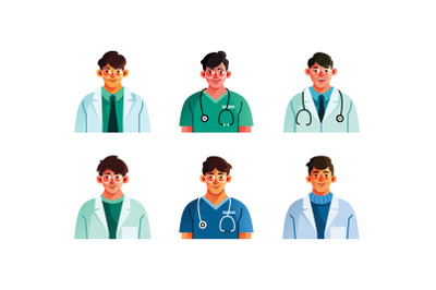 Doctor Character Avatar Set