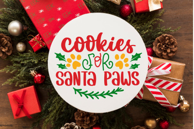 Cookies For Santa Paws SVG Cut File