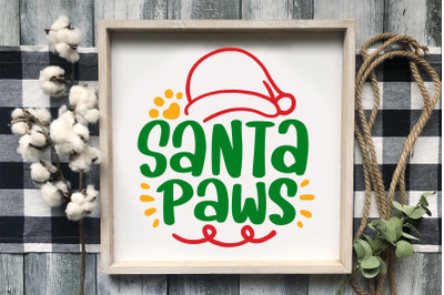 Santa Paws SVG Cut File