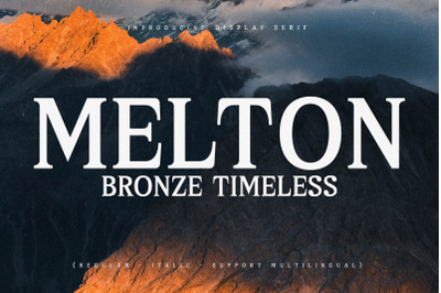 Melton Bronze Timeless Typeface