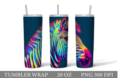 Zebra Neon Tumbler Sublimation. Zebra Neon Tumbler Wrap