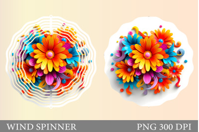 Paper Flowers Wind Spinner. 3D Flowers Wind Spinner Design