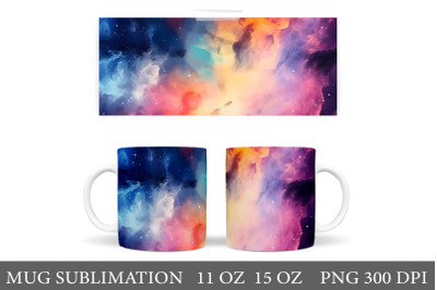 Space Mug Wrap Design. Space Mug Wrap Sublimation