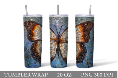 Butterfly Mosaic Tumbler. Butterfly Tumbler Sublimation