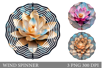 Lotus Glitter Wind Spinner. Lotus Wind Spinner Sublimation