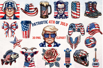 American Patriotic 4th of July Cliparts