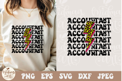 Accountant SVG PNG, Accountant lightning bolt svg, Accountant leopard