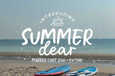 Summer Dear Font Duo + Extras