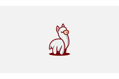 alpaca logo vector design template