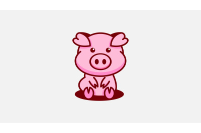 baby pig logo vector design template