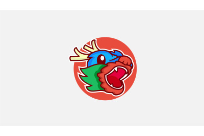 cartoon dragon logo vector design template