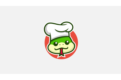 chef snake logo vector design template