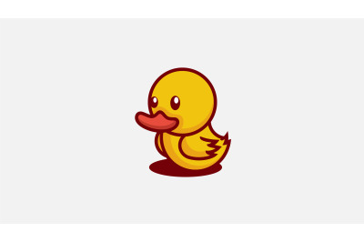 cute baby duck logo vector design template