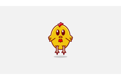 cute chick logo vector design tetmplate