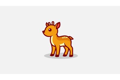 cute deer logo vector design template