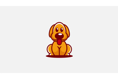 cute dog logo vector design template