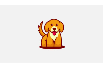 cute dog logo vector design template