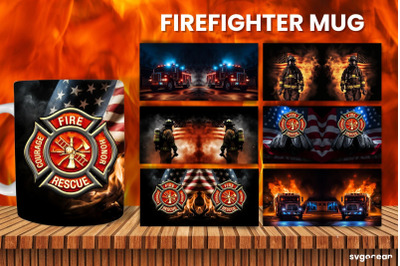 Firefighter Mug Wrap Bundle | Sublimation