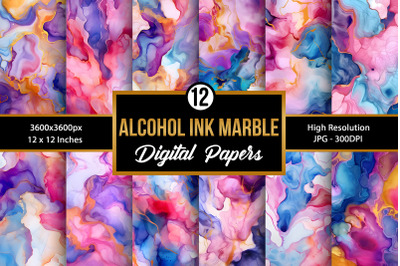 Alcohol Ink Marble Backgrounds, Alcohol Ink Digital Papers