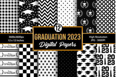Happy Graduation 2023 Digital Paper Patterns