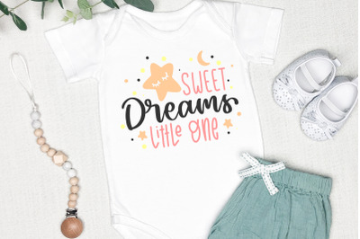Sweet Dreams Little One SVG | Kids Shirt Design
