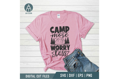 Camp More Worry Less svg, Adventure svg, Mountains svg