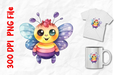 cute rainbow bee