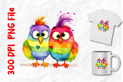 rainbow love birds