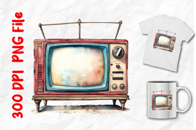 retro vintage rainbow television