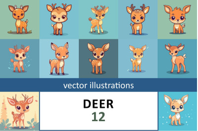 Adorable Cartoon Deer