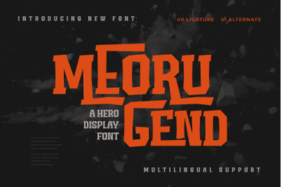 MEORU GEND | Display Hero Font