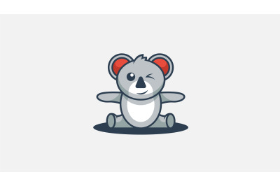 cute koala logo vector design template