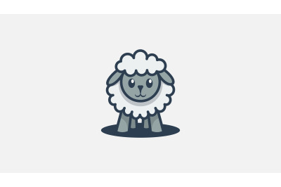 cute sheep logo vector design template